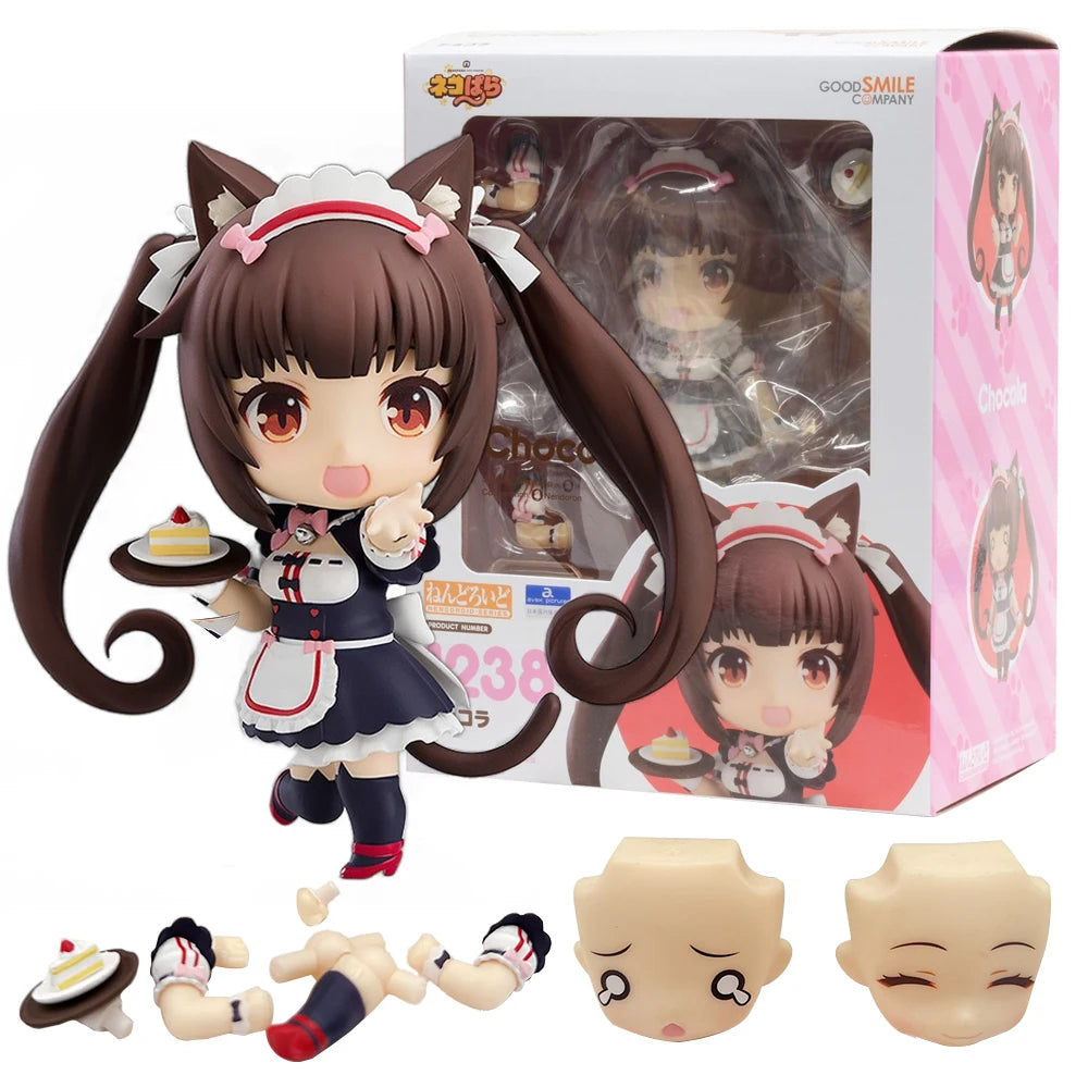 10CM Anime NEKOPARA Figure OB11 #1238 Chocolates Vanilla Action Figure Cat Style Model PVC Static Toys Gift Doll Cat Maid