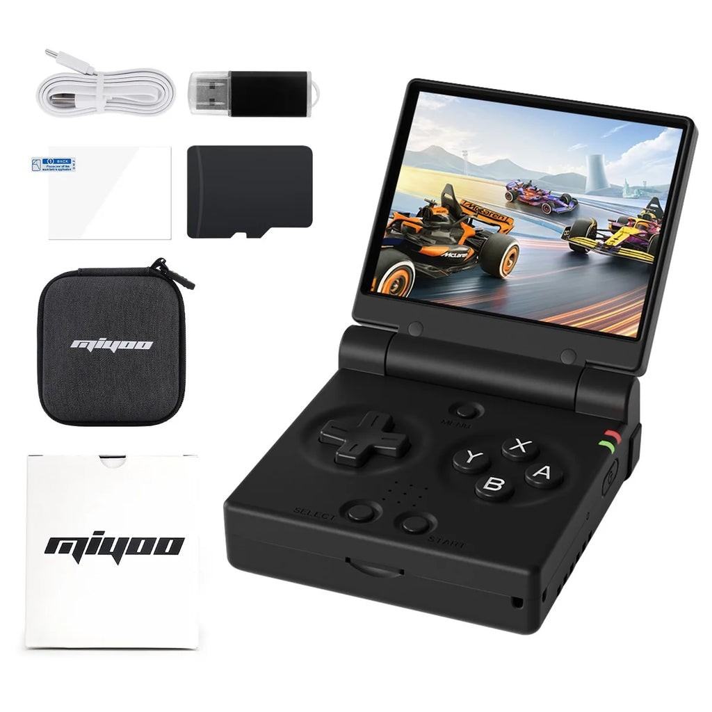 AMPOWN Miyoo Mini Flip Open Source Handheld Retro Arcade Game Console Portable Gaming Player For Retro Gamers Travel Home Use