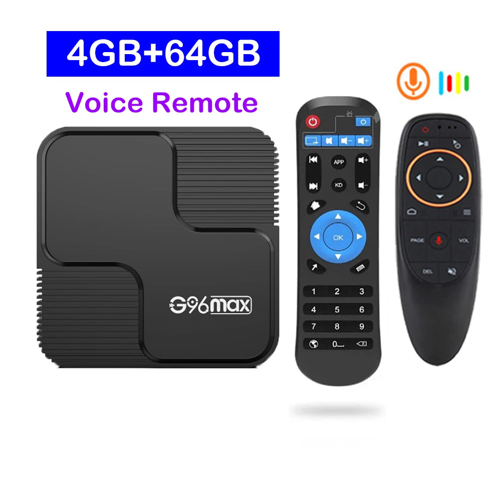 Newest Android 14 Smart TV Box 8K Ultra HD H618 Dual Band Wifi 5G 4GB 8GB Ram 64GB 128GB Netflix Set Top Box Media Player G96Max