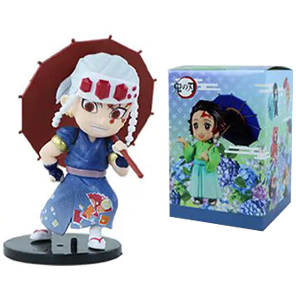 Demon Slayer Plum Rain Series Blind Box Nezuko Tanjiro Q Version PVC Figures Mystery Pack Birthday Christmas Gift