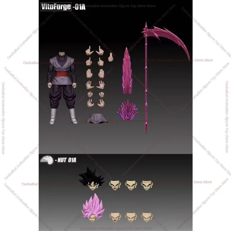 【In Stock Soon！】 VITOFORGE VF Studio Dragon Ball SHF ‘‘Unknown Scythe Lord’’ Black Goku/Gohan 1/12 Action Figures Anime Figures