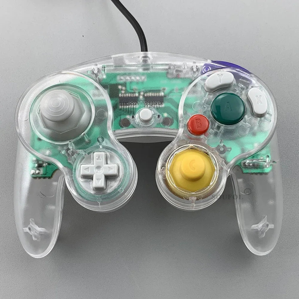 Transparent for GameCube For NGC Gamepad One Button Wired Game Controller Joystick for NGC Game Console Dropshipping