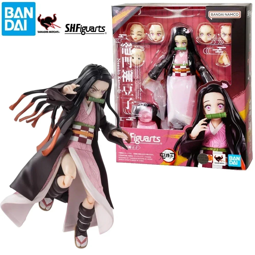 Bandai S.H.Figuarts Shf Nezuko Kamado Demon Slayer Action Figure Collectible Model Toy Gift Anime Figure Model Toy in Stock