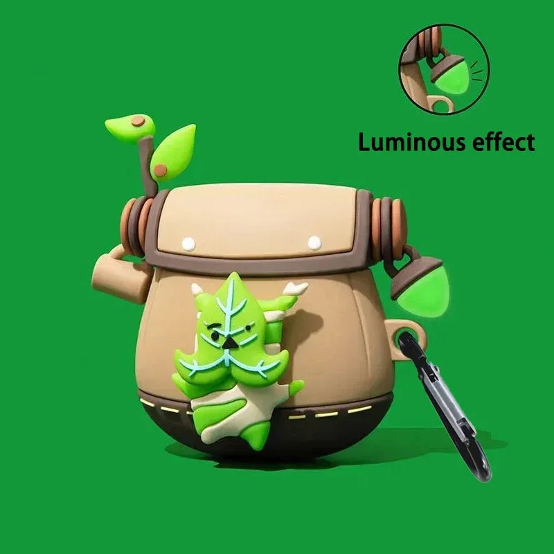 Zeldaes Yahaha Koroks Noctilucent Kopfhörerhülle für AirPods 1 2 3 Pro Tear of the Kingdom Apple Wireless Bluetooth Kopfhörerhülle