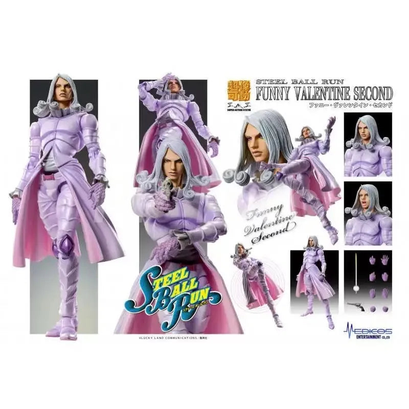 JOJO STEEL BALL RUN Funny Valentine Action Figure Medicos Chobitsu Kōdō 100% Original PVC Anime Model Toys Collection Doll Gift