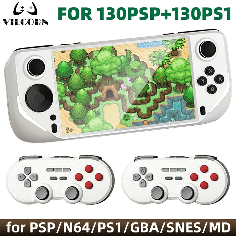 VILCORN E6 Handheld Game Console 5 Inch IPS Screen Portable Game Player Up for 40000 Retro Game for PSP PS1 N64 Pocket Console
