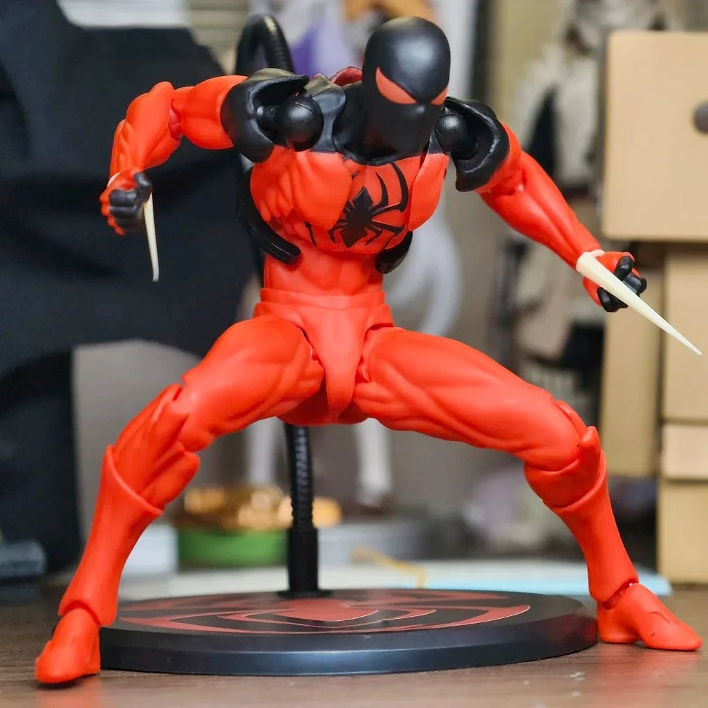 Играчки за бъркотия Спайдърмен Симбиот Кайн Messtoys На склад Спайдърмен Червен и черен костюм Паяк Аниме Фигурка Детски подаръци за рожден ден