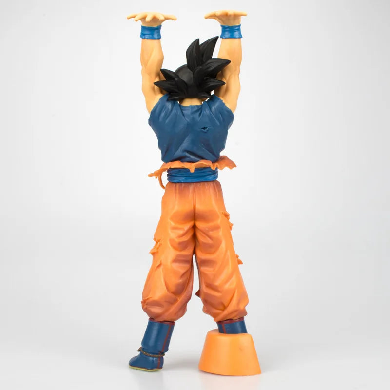 24CM Cartoon Anime Dragon Ball Super Saiyan Son Goku Kakarotto Spirit Bomb Action Figure Pvc Model Collection Toys Gifts