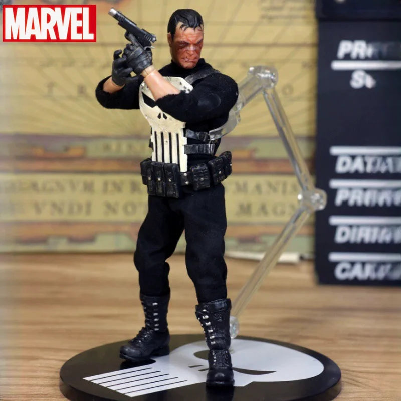 Marvel 1/12 Mezco Ant Punisher Sdcc Cloth Movable 6-Inch Figure Doll Hand-Made Model White Penalty Uncle Skull Carving Gift