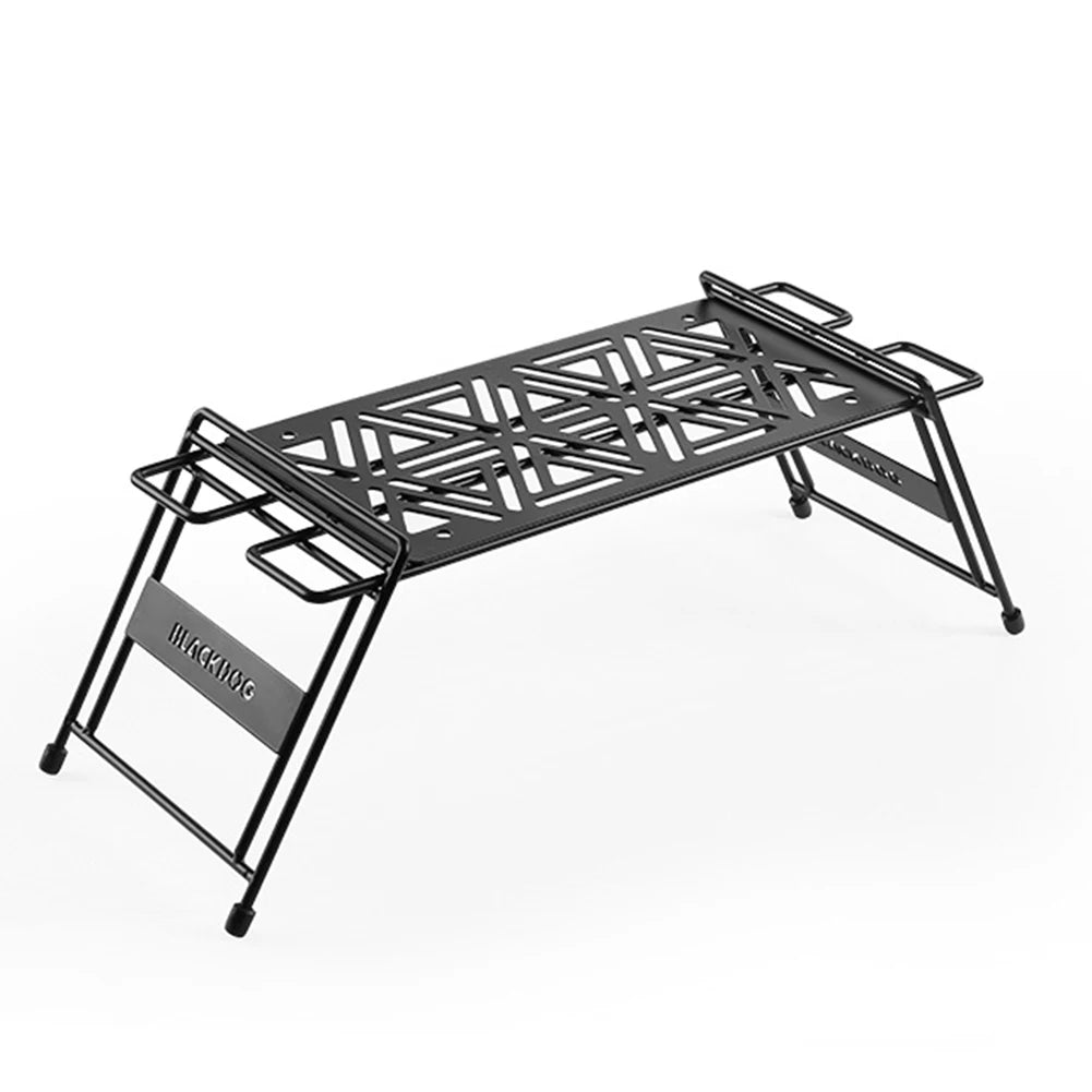 Mini-Campingtisch, Multifunktions-Grillzubehör-Regal, tragbares trapezförmiges Hängegestell für Camping-Picknick