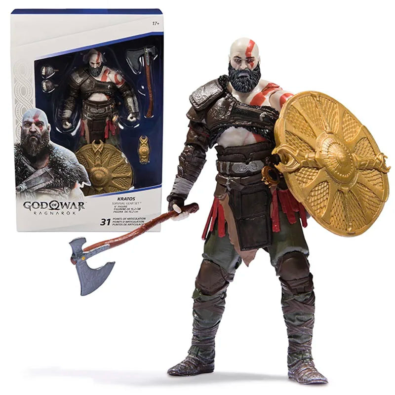 Kratos Model God Of War Ragnarok Figuras Game Action Figure Toys Anime 6-Inch Collectible Figurine Movable Doll Display Gift