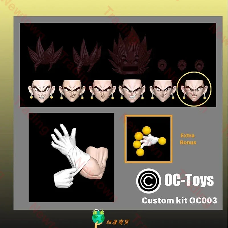 Dragon Ball Vegetto Son Goku Accessories Shf Super Saiyan Vegeta Potara Heads Accessories Action Figures customized Gift Toy