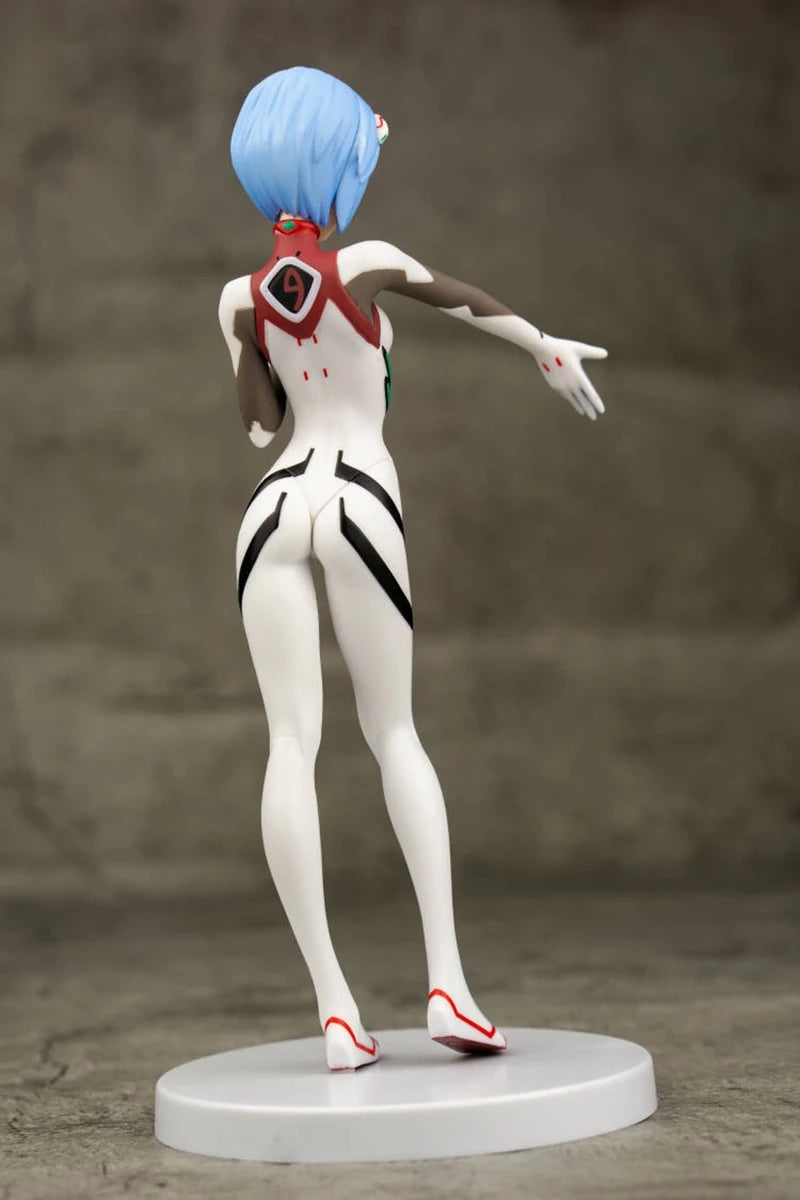 Anime NEON GENESIS EVANGELION Ayanami Rei Theatrical Version White Battle Suit Short Hair Reaching Out Model Toy Action Figure