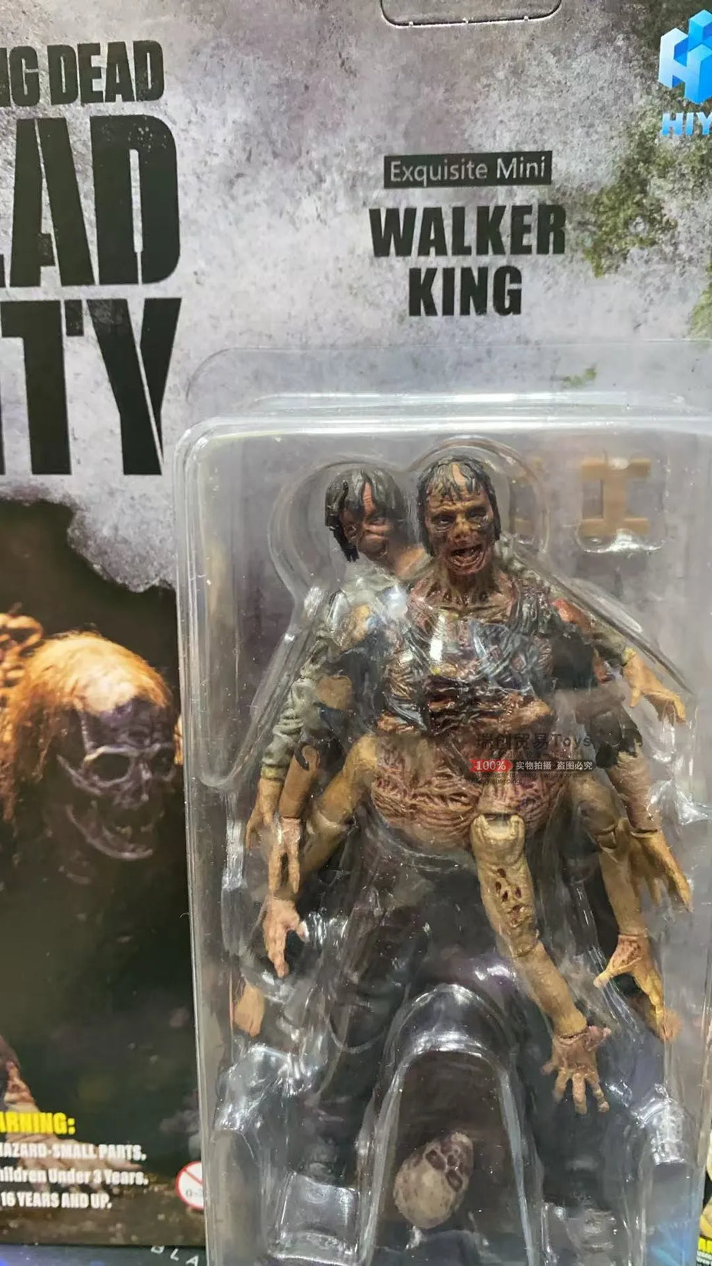 In Stock 1/18 Original HIYA 3.75inch Action Figure Exquisite Mini Series The Walking Dead Dead City Walker King Model Toy