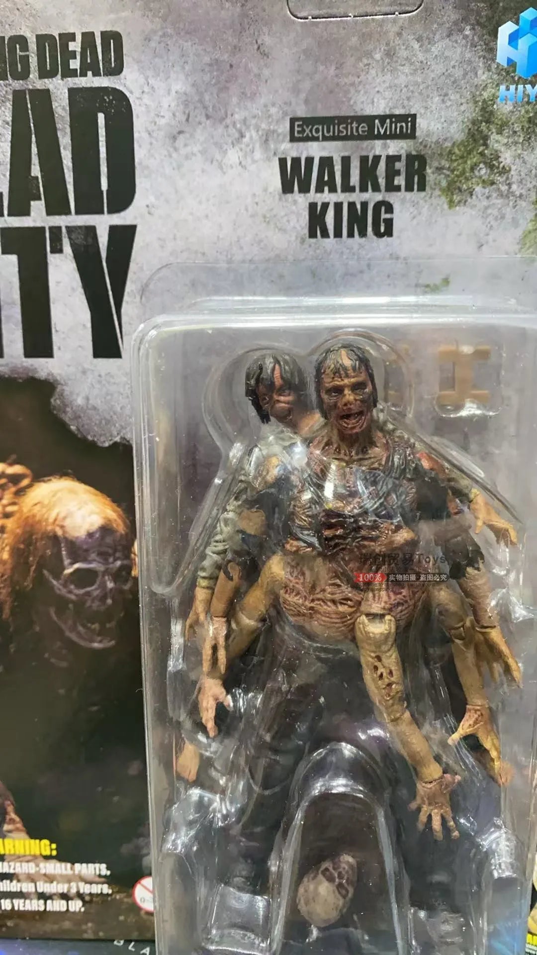 In Stock 1/18 Original HIYA 3.75inch Action Figure Exquisite Mini Series The Walking Dead Dead City Walker King Model Toy