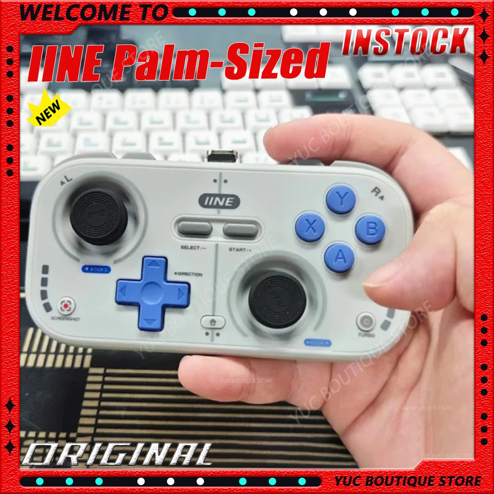 NEW IINE Palm-Sized Gamepads Wireless Bluetooth Retro Gaming Controllers 1000hz Hall Joystick Portable Android Ios Phones Pc