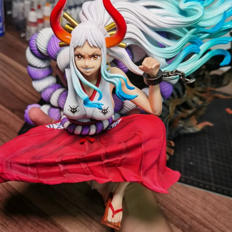 Anime One Piece Yamato Figur GK Kaidou Tochter Yamato Actionfiguren Warring Statue PVC Sammlung Modell Puppen Ornament Spielzeug
