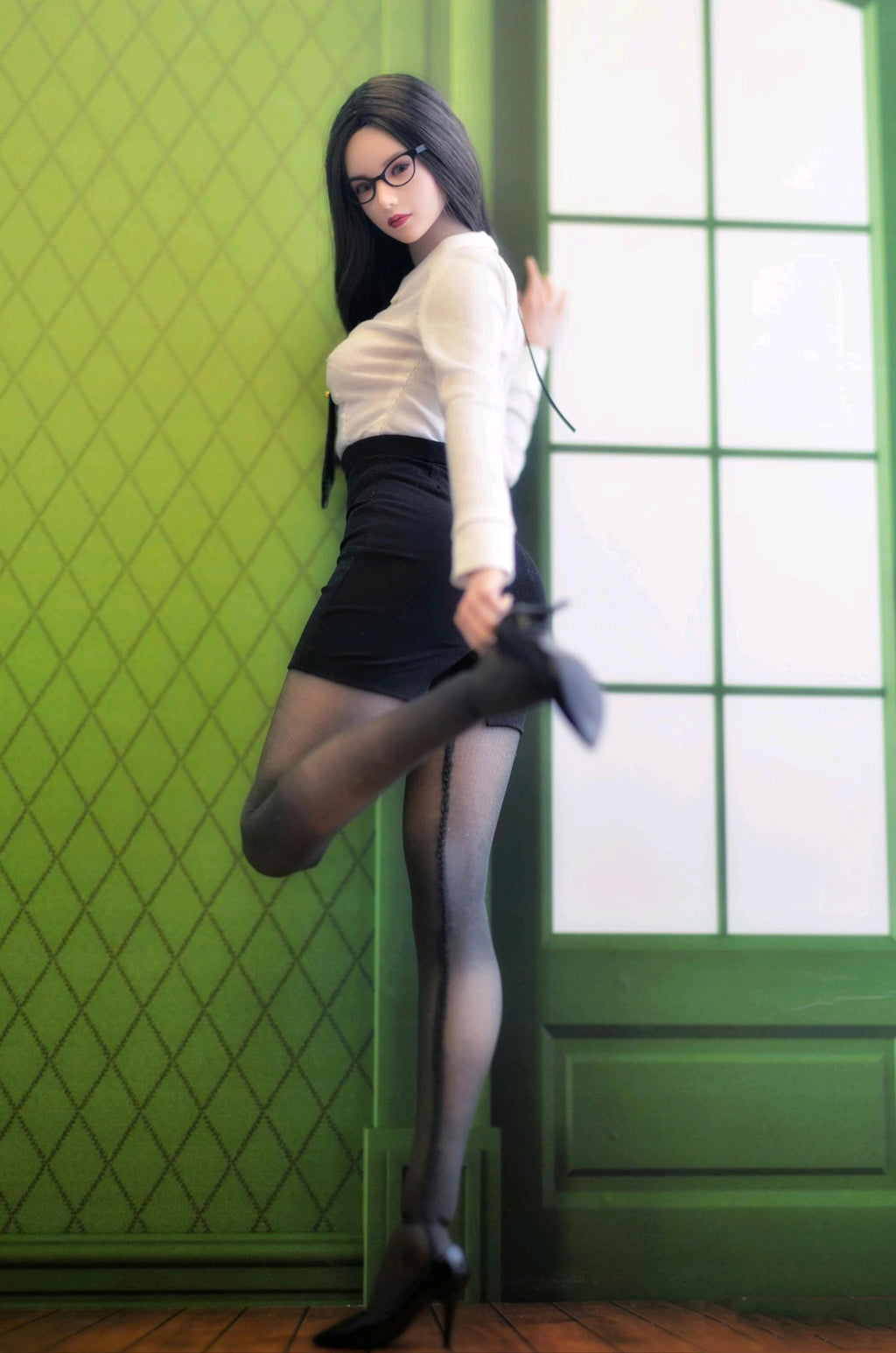 TBLeague 1/6 Scale female clothes white elastic shirt skirt fit 12'' action figure body model