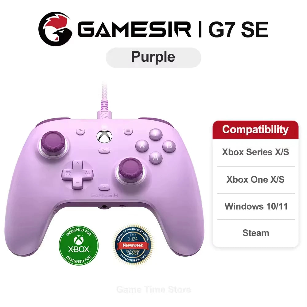 New Color GameSir G7 SE Xbox Wired Gamepad Gaming Controller Blue Purple with Hall Effect Joystick for Xbox X S One