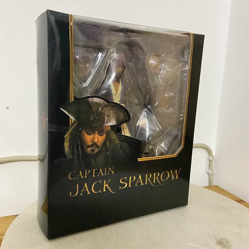 Anime SHFiguats Pirates of the Caribbean Captain Jack Sparrow Action Figure Collectable Model Toys For Christmas Gift Dolls