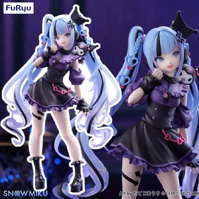 [Genuine Original] Furyu Hatsune Miku Trio-Try-It Figure Snow Miku Kuromi In Stock Anime Figure Model Collector Figurine Gift