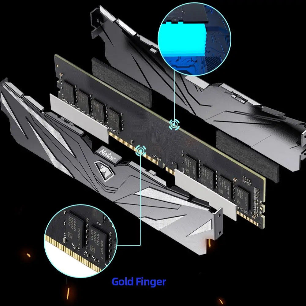 Netac Memoria Ram DDR4 3600MHz 3200MHz 2666MHz 8gb 16gb DDR5 4800MHz Heat Spreader Dual Channel 288Pin UDIMM Desktop Memory