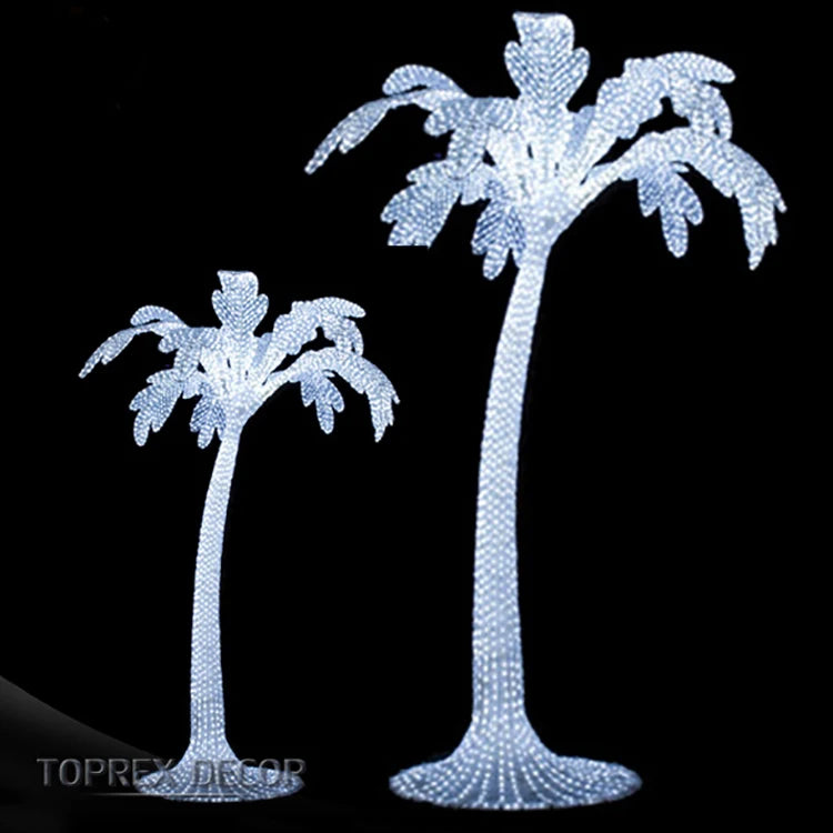 Best-Selling Outdoor Acrylic Palm Tree LED Light Stylish Artificial Metal Mushroom Garden for Street or Yard Decorations
