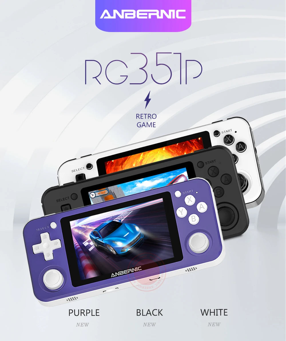 ANBERNIC RG351P Retro Game RK3326 64G Open Source System 3.5 inch IPS Screen Portable Handheld Game Console RG351 Gaming Player