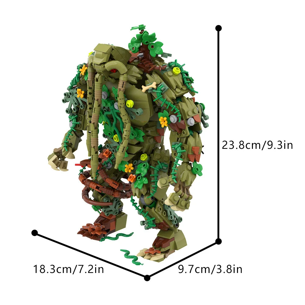 MOC Man Thing Building Blocks Model Movie Man Thing Horror Swamp Monster Action Figure Bricks Assemble Toys Kids Birthday Gifts