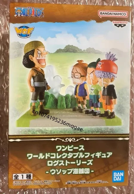 Original Bandai ONE PIECE WCF LOG STORIES Luffy Nami Eneru Anime Action Figures Model WCF desktop Ornaments Gift Decorations