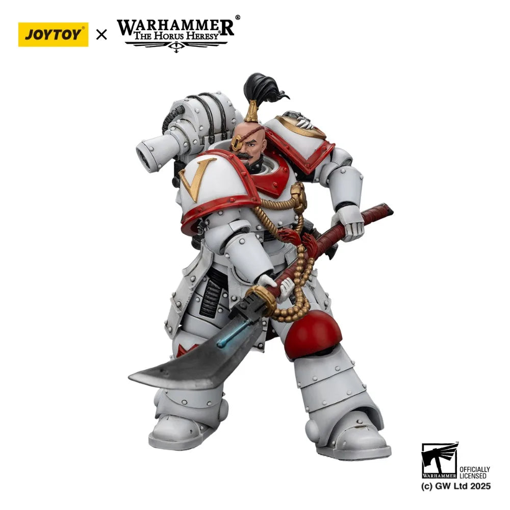 JOYTOY Warhammer 30K 1/18 Action Figure White Scars Legion Praetor White Scars Ebon Keshig Terminator Collectible Model Toys