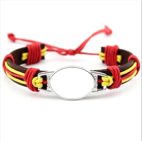 Custom-made Genuine Leather Bracelet For Man Woman Friendship Bracelet 10pcs/lot