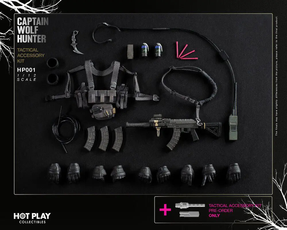 HOTP PLAY 1/12 HP001 Wolf Team Leader Action Figure Captain Wolf Hunter Deluxe Version Figures Model Doll Collection Statue Gift