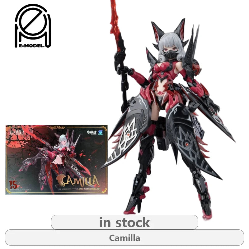 E-Model Principle Original Discworld Noir Mecha Girl Series Camila Ji Niang\Fenrir Anime Action Figure Assembly Model Toys