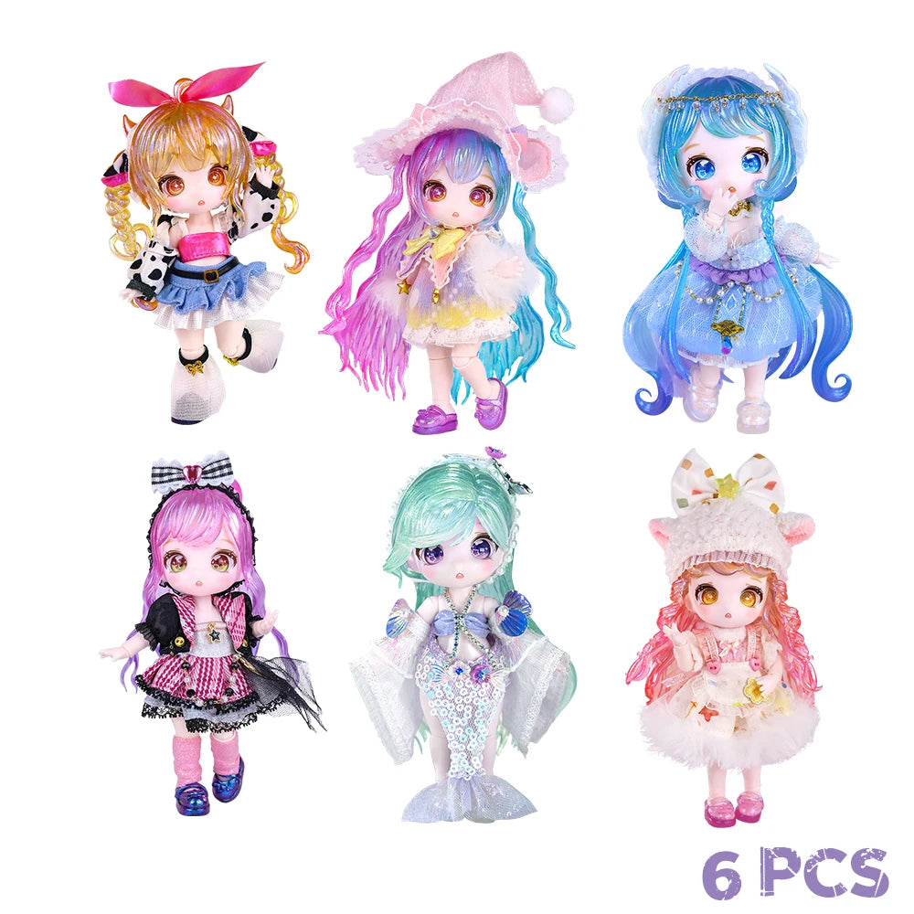 Dream Fairy Constellation 13 cm OB11 Maytree Puppe Sammlerstück Niedliche Tierart Kawaii Spielzeugfiguren Geburtstagsgeschenk für Kinder