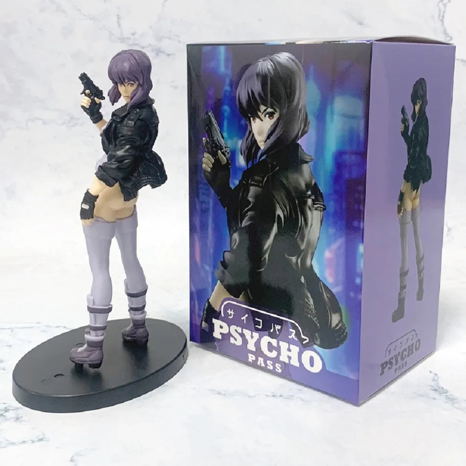18cm/7.09in Ghost In The Shell Anime Figure Kusanagi Motoko Action Figure Room Decorations PVC Collection Model Toys Peripherals