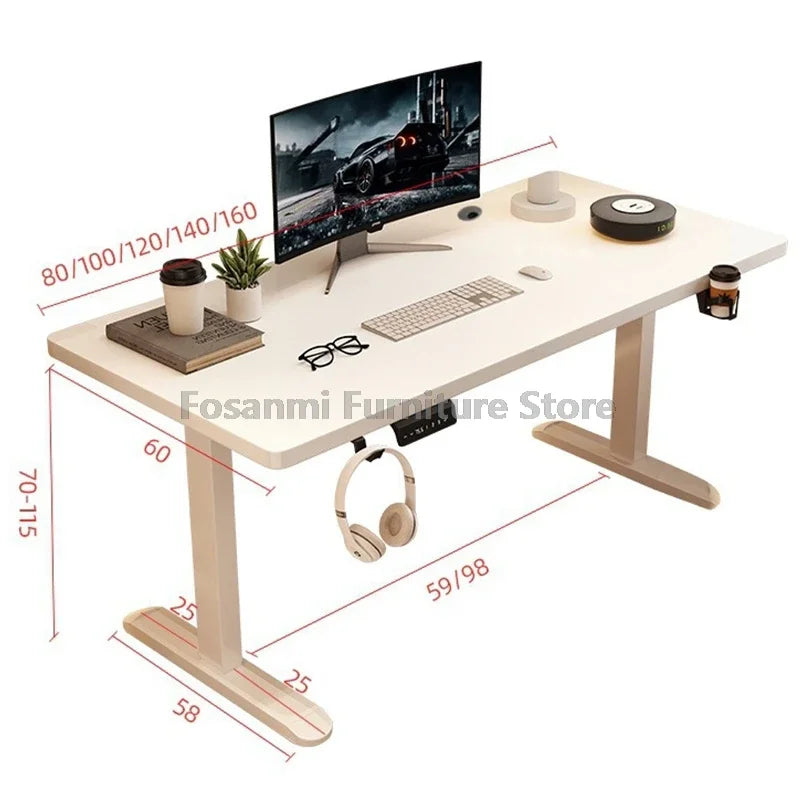 Customizable Electric Adjust Height Office Desk with Display Wide and Sturdy Computer Table