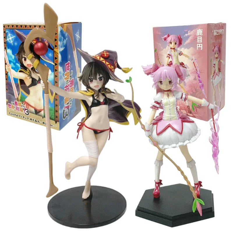 17-23cm Puella Magi Madoka Magica Aniem Figure Kaname Madoka Action Figure Magic Girl Model Decor Statue Dolls Toys SF Gifts