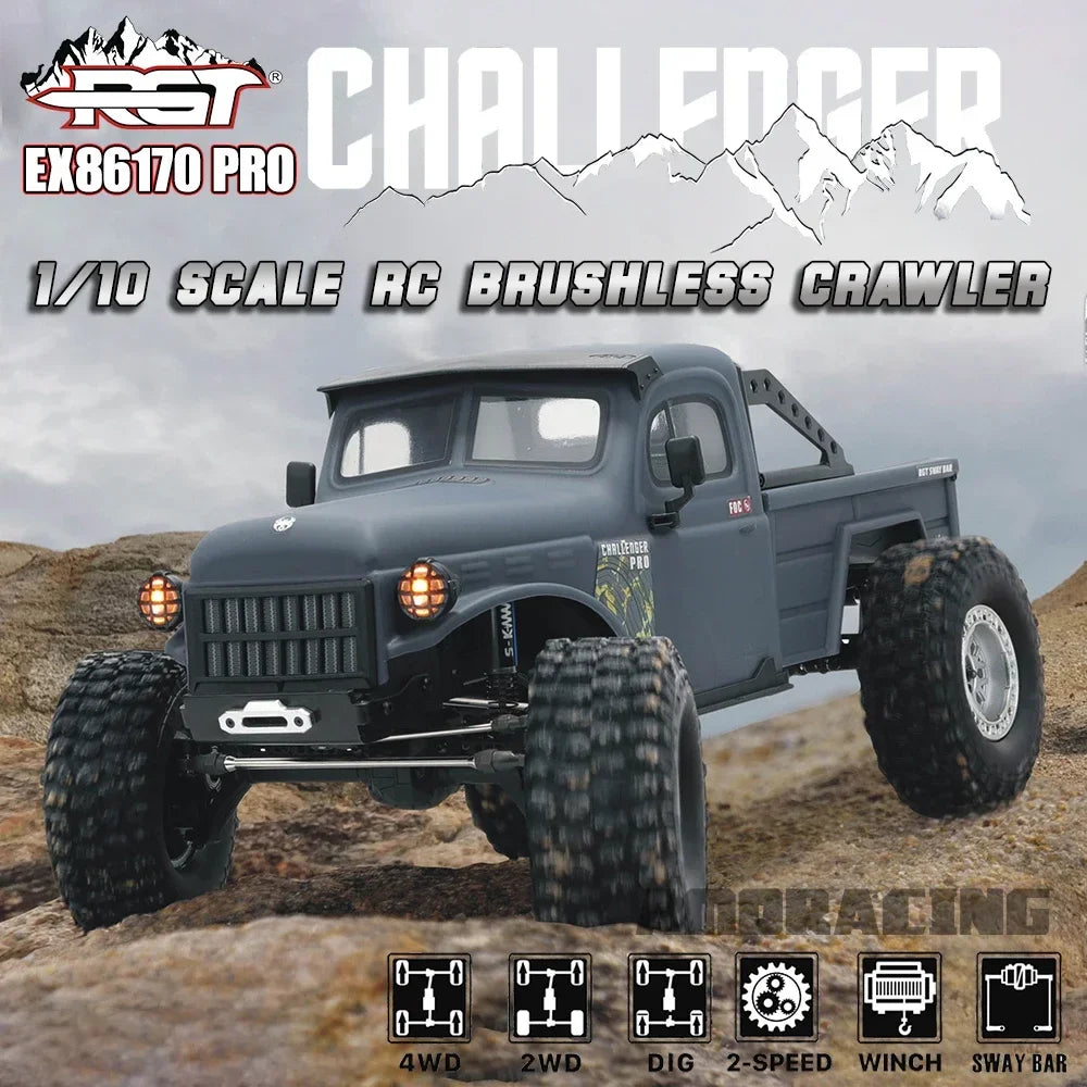RGT CHALLENGER EX86170 PRO FOC Безчетков двигател 1/10 RC Електрически модел кола с дистанционно управление Рок краулер Играчки за възрастни и деца