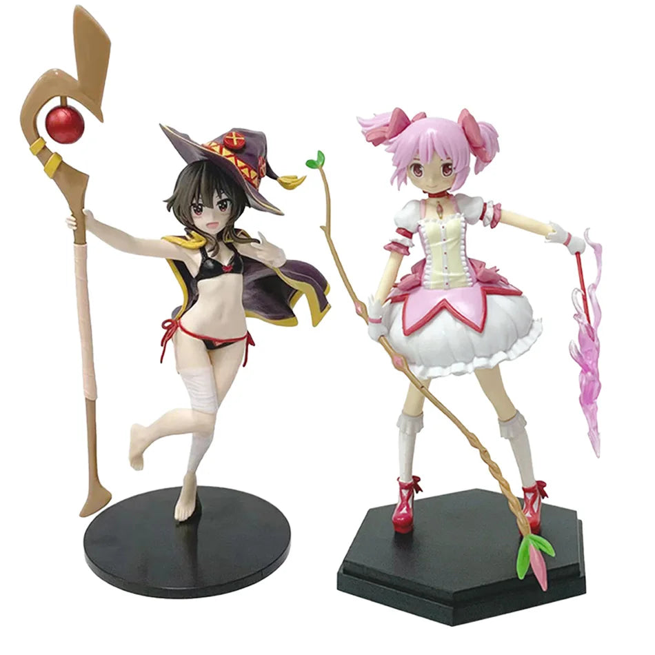 17-23cm Puella Magi Madoka Magica Aniem Figure Kaname Madoka Action Figure Magic Girl Model Decor Statue Dolls Toys SF Gifts