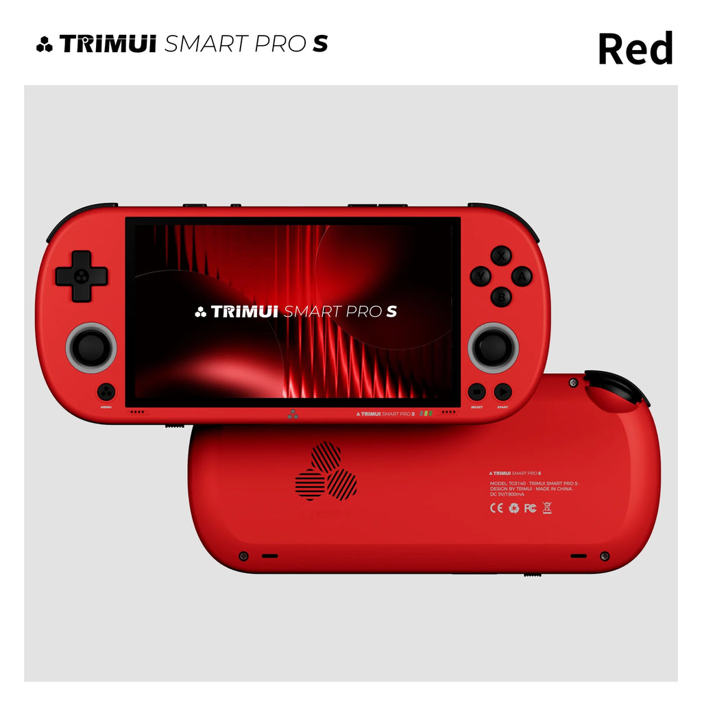TRIMUI SMART PRO S Portable Gaming Console, 4.96-inch IPS Screen,5000mAh Battery RGB Illuminated Joystick，ON Card/64G/128GGifts
