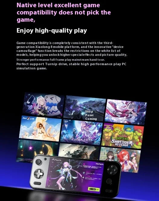 AYANEO Pocket S2 Pro Game Console 6.3Inch 2K IPS Screen Portable Consoles RGB TMR Joystick Hall-Effect Trigger Handheld Console