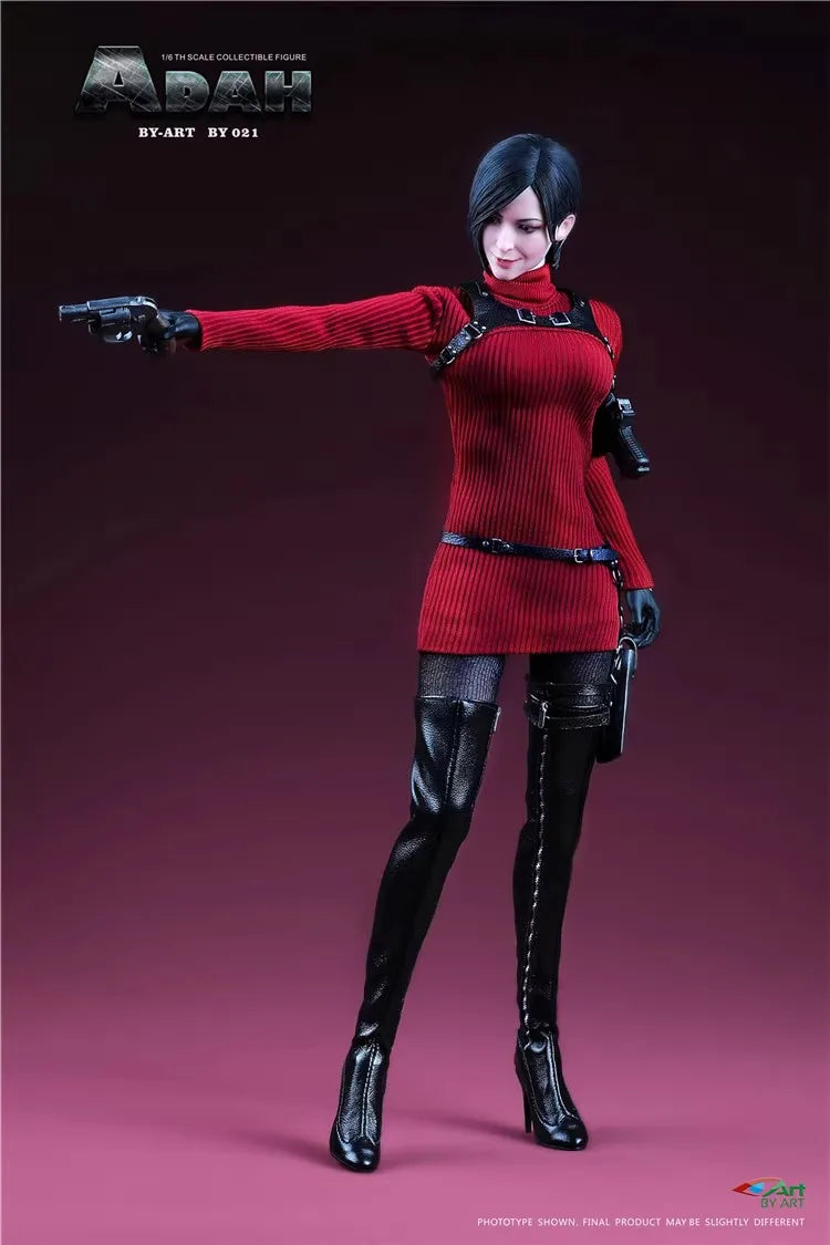 2025 NEW BY-ART BY-021 1/6 ADAH Ada Wong Mysterious Agent Red Battle Clothing Survival Game Mystery Spy Clothes Set Fit Toy