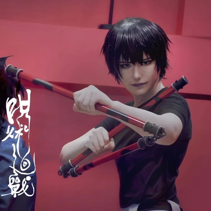 50 cm/19,68 Zoll Jujutsu Youyun Dreiteiliger Stock Anime Peripheriegeräte Echte Größe Japanische Katana Cosplay Waffe Requisiten Ornament Spielzeug