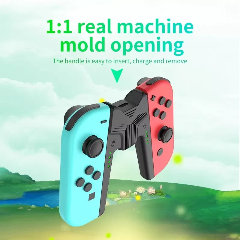 2023 Charging Grip Bracket for Nintendo Switch Joycon Controller Handle Grip Holder Charging Station with LED for NS OLED Joycon