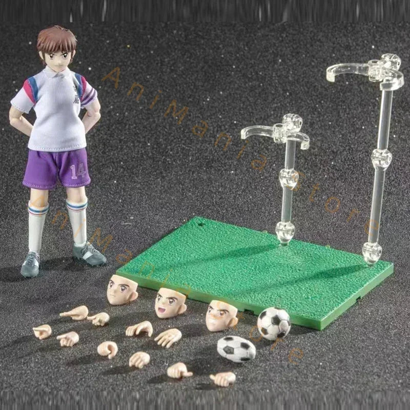 Captain Tsubasa Anime Action Figure Series GT Dasin Models including Genzo Wakabayashi Kojiro Hyuga Misugi Hikaru Matsuyama Ishi