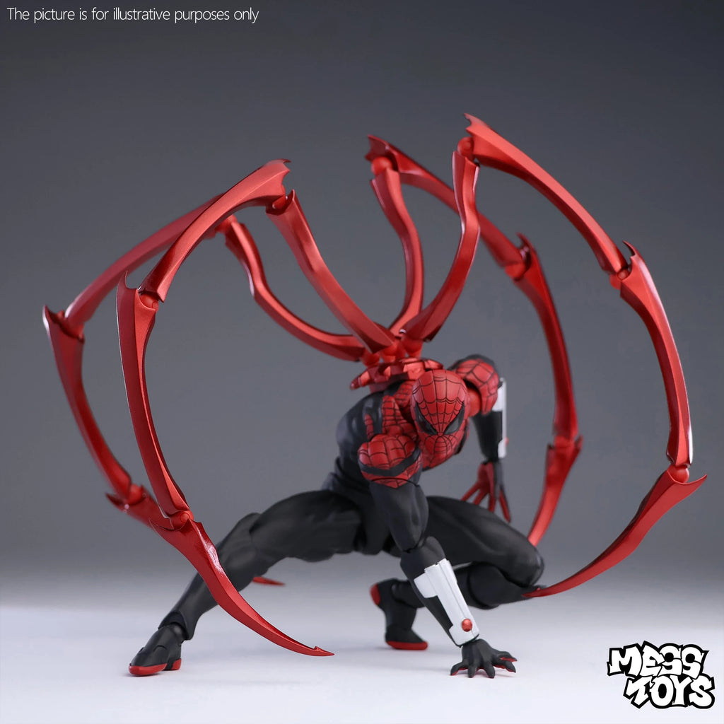 in stock Hot MessToys SpiderMan Figure Ct Toys Black Red Spider Man Mess Toys Anime Action Figure Figurine Collectible Model