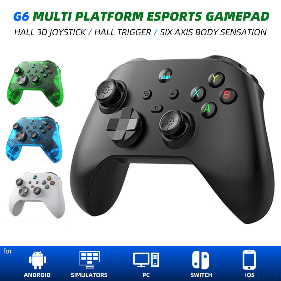 VILCORN G6 Wireless Game Controller für iOS/Android Smartphones Bluetooth-Kompatibel Gamepads für PC/SCHALTER Halle Rocker Joystick