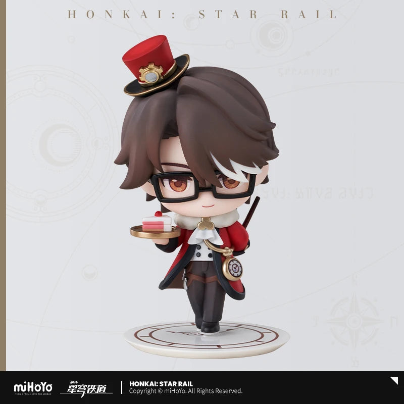 Honkai Star Rail Q Version Figure Train Welcome Tea Party Series Doll Dan Heng March 7th Action Figures Game Peripheral  Gift