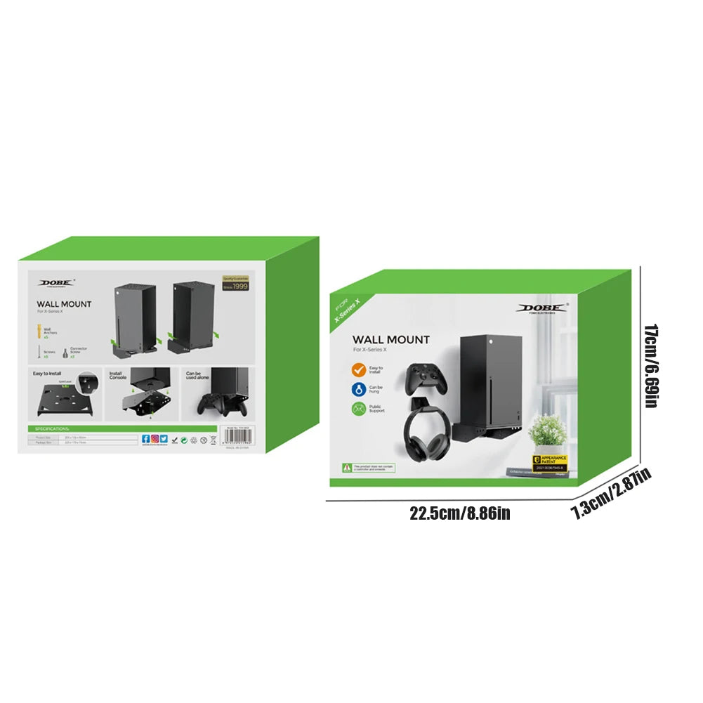 Drehbare Halterung für Gamecontroller, wandmontiertes Gaming-Headset-Rack, platzsparend, Sturzprävention, abnehmbar für Xbox Series X